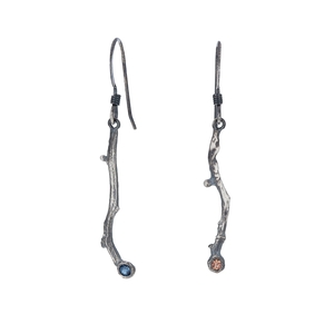 Twig Earrings with Sapphires