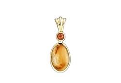 Elk Ivory Pendant 14K White Gold