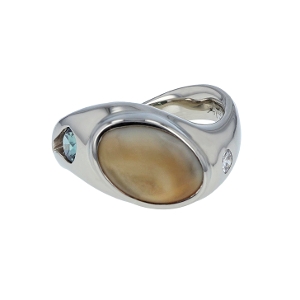 Ladys Elk Ivory Ring