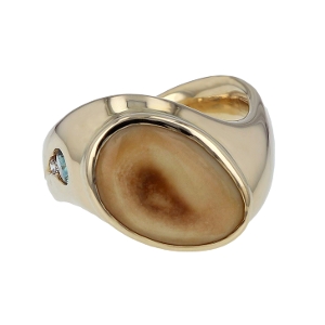 Ladys Elk Ivory Ring