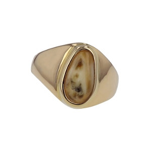 Ladys Elk Ivory Ring