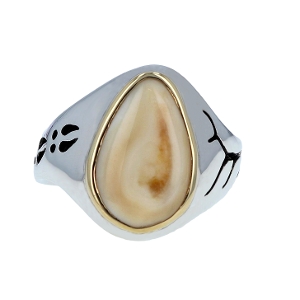 Unisex Elk Ivory Ring