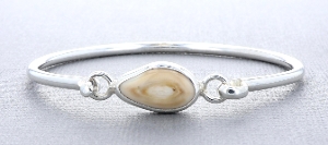 Sterling Silver Elk Ivory Bracelet