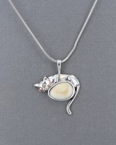 Sterling Silver Elk Ivory Pendant