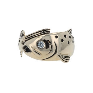 Trout Ring in 14K Yellow Gold