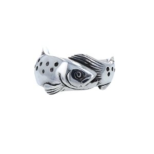 Ladies Trout Ring Sterling Silver