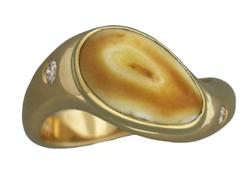 Ladys Elk Ivory Ring