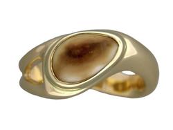 Ladys Elk Ivory Ring