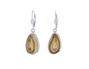 Elk Ivory Earrings With Leverbacks