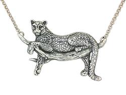 Leopard Necklace Sterling Silver