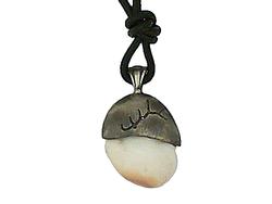 Elk Ivory Pendant Sterling Silver