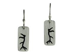 Atypical Elk Antler Earrings Sterling Silver