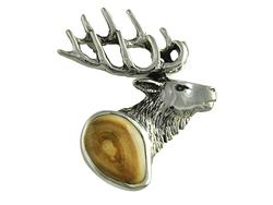 Bugling Elk Pin Sterling Silver