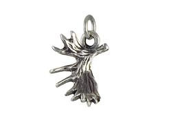 Moose Paddle Pendant Sterling Silver