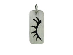 Elk Antler Pendant Sterling Silver