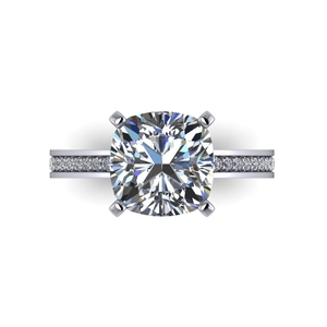 14 K White Gold Diamond Engagement Ring