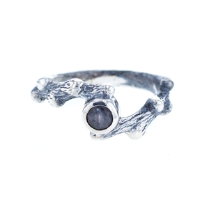 Twig Ring with Montana Sapphire