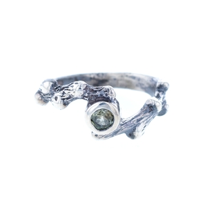 Twig Ring with Montana Sapphire